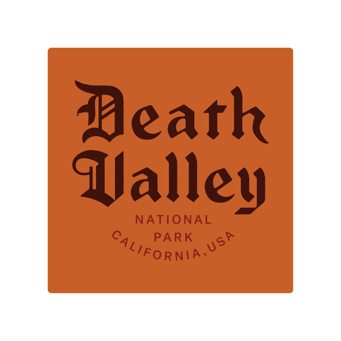 Death Valley National Park Type Sticker