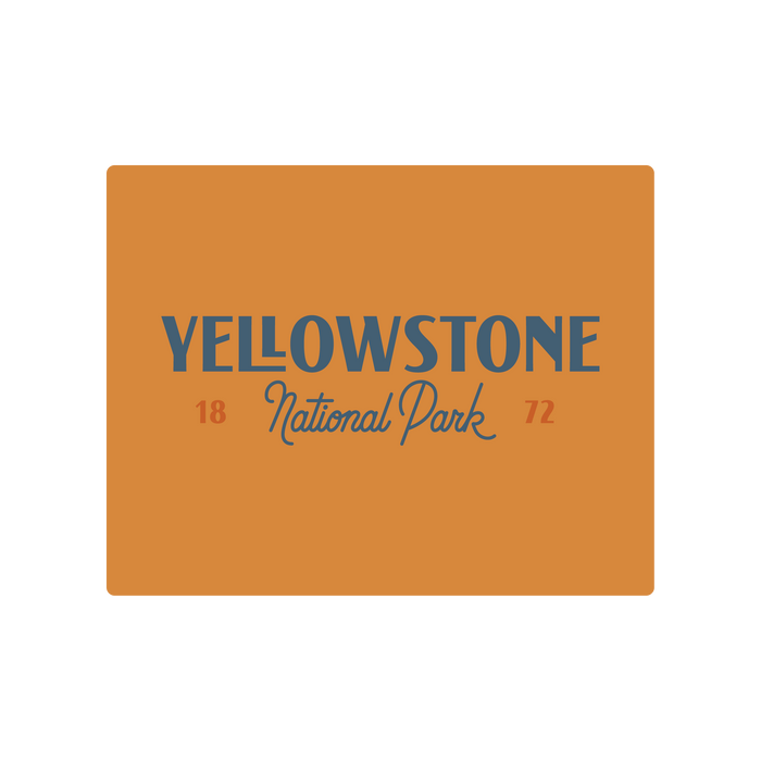 Yellowstone National Park Type Sticker