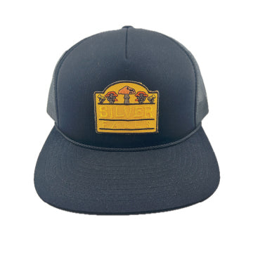 1 of 1, Silver Falls Grey Foamy Trucker w/ Mushroom Embroidered Patch | Patchmarks Oregon State