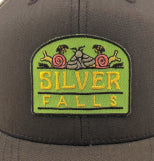 1 of 1, Silver Falls Brown/Khaki Trucker w/ Bugs Embroidered Patch