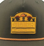 1 of 1, Silver Falls Brown/Khaki Trucker w/ Mushroom Embroidered Patch | Patchmarks Oregon State