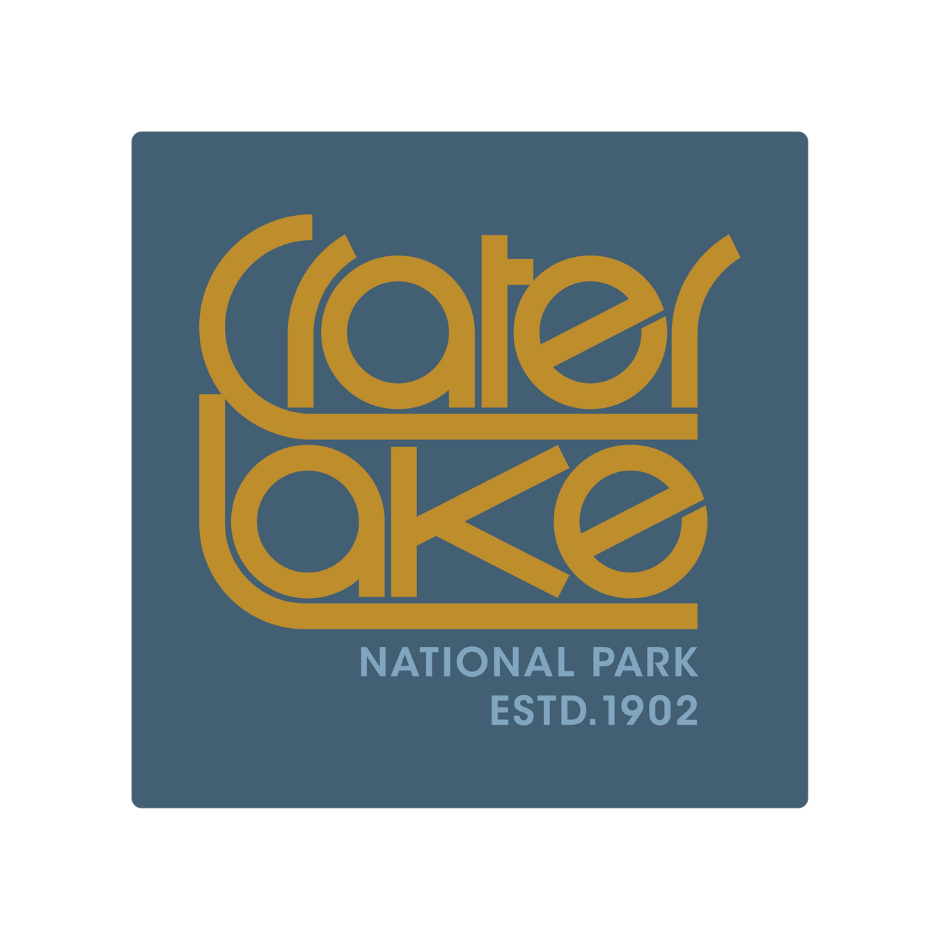 Crater Lake National Park Type Sticker | Patchmarks Oregon State Parks