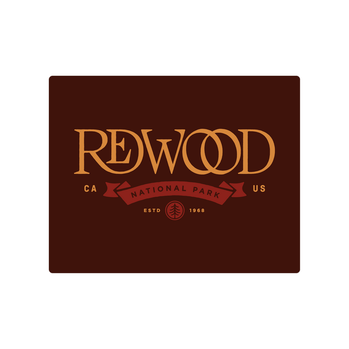 Redwood National Park Type Sticker