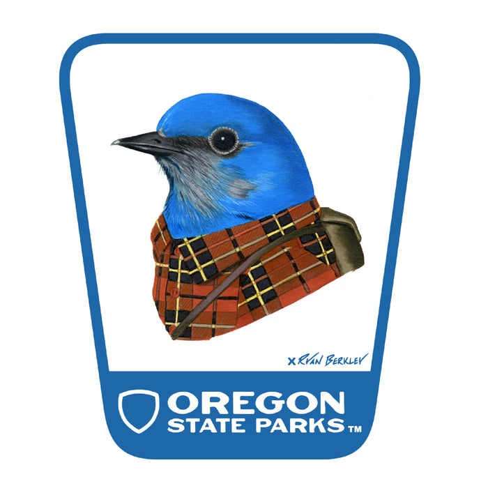 Western Bluebird  3.25" Weatherproof Sticker