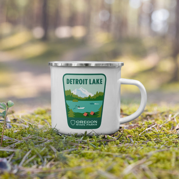 Detroit Lake Enamel Mug, 12oz