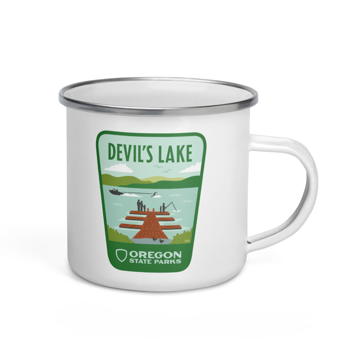 Devils Lake Enamel Mug, 12oz