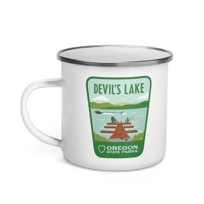 Devils Lake Enamel Mug, 12oz