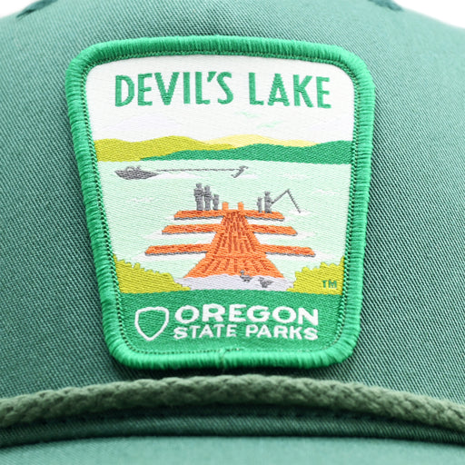 Devils Lake Rope-Trucker Hat | Patchmarks Oregon State Parks