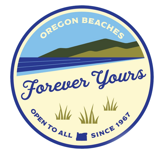 "Forever Yours" Oregon Beach Bill 50th Anniversary 3.5" Sticker