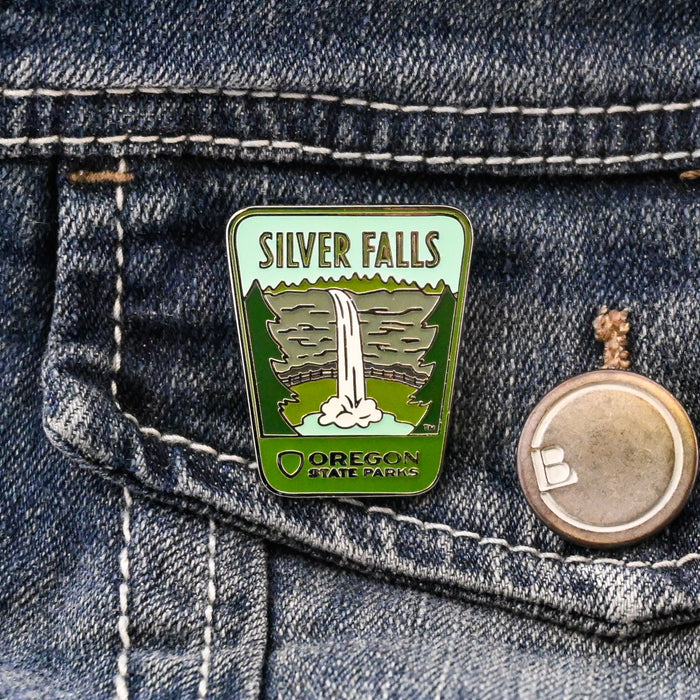 Silver Falls Enamel Pin