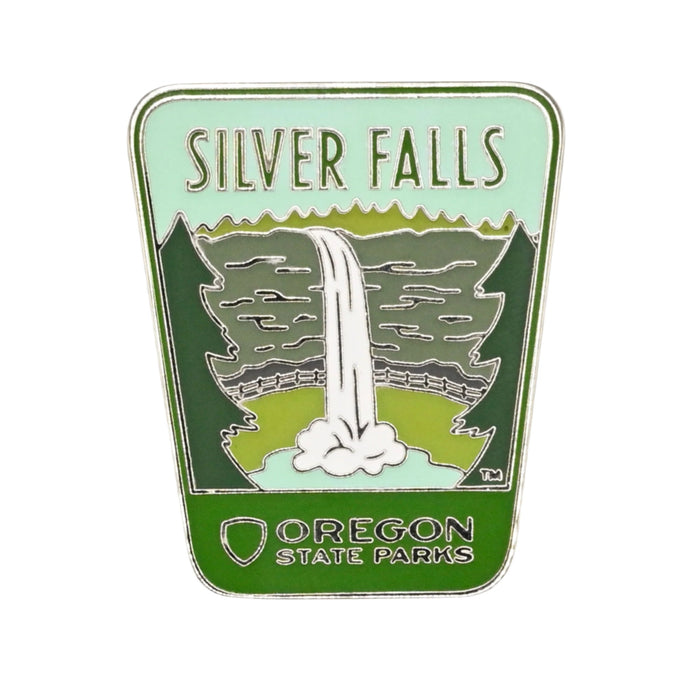 Silver Falls Enamel Pin