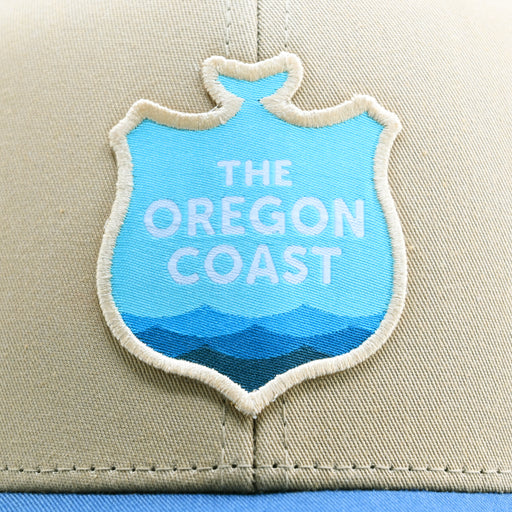 Oregon Coast Logo - Tan Trucker Hat | Patchmarks Oregon State Parks