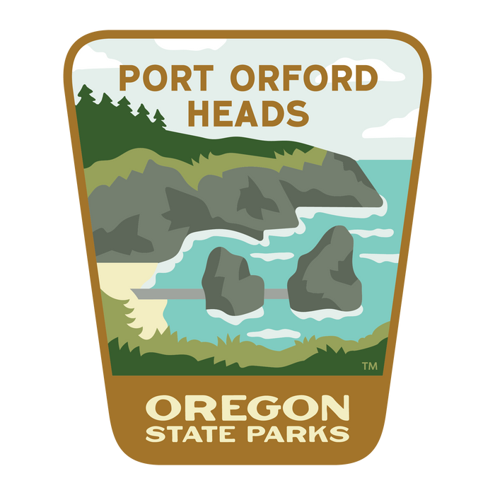 Port Orford Heads, 3.25” Weatherproof Sticker