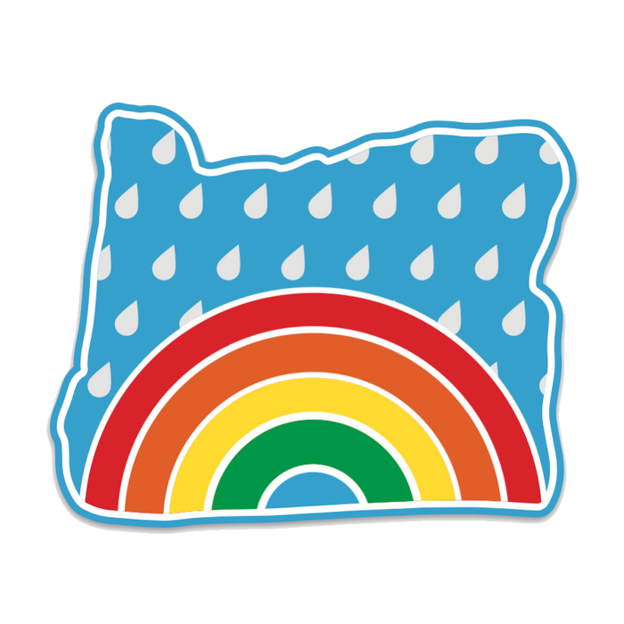 Oregon Rainbow - 2.5" Iron-on Patch