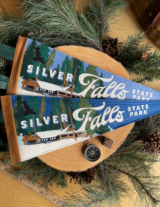 Silver Falls Felt Pennant | Patchmarks Oregon State Parks