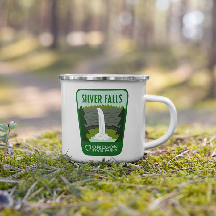 Silver Falls Enamel Mug, 12oz