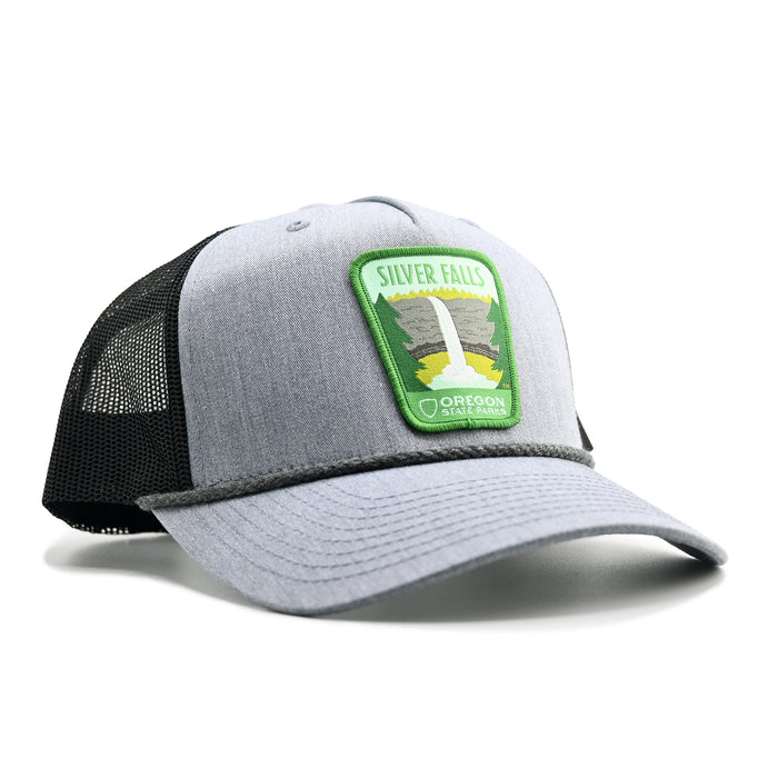 Silver Falls Rope-Trucker Hat | Patchmarks Oregon State Parks