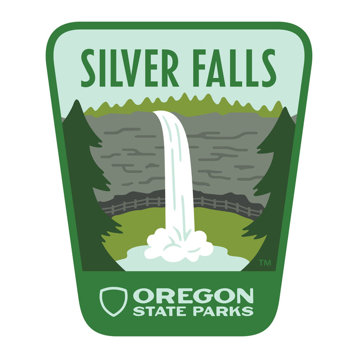 Silver Falls, 3.25” Weatherproof Sticker