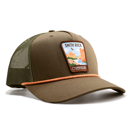 Smith Rock Rope-Trucker Hat | Patchmarks Oregon State Parks