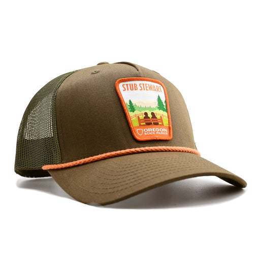 Stub Stewart Rope-Trucker Hat | Patchmarks Oregon State Parks