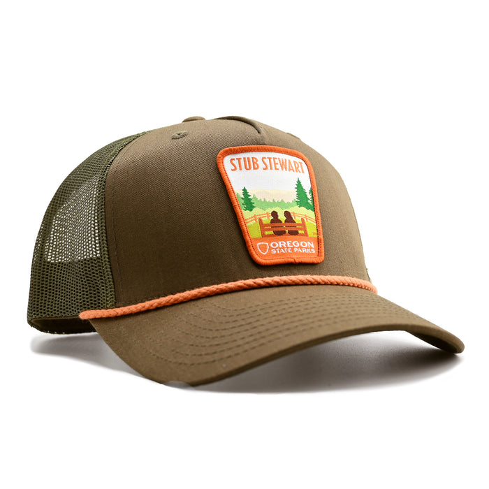 Stub Stewart Rope-Trucker Hat | Patchmarks Oregon State Parks