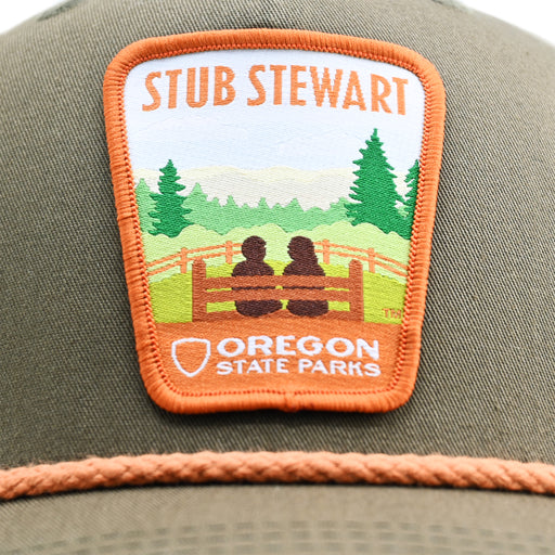 Stub Stewart Rope-Trucker Hat | Patchmarks Oregon State Parks