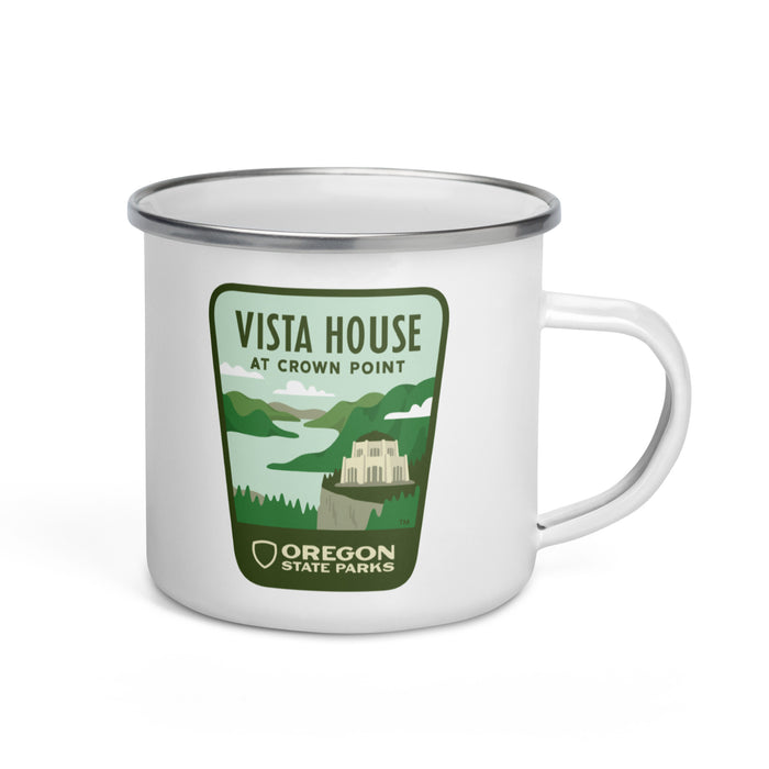 Vista House Enamel Mug, 12oz