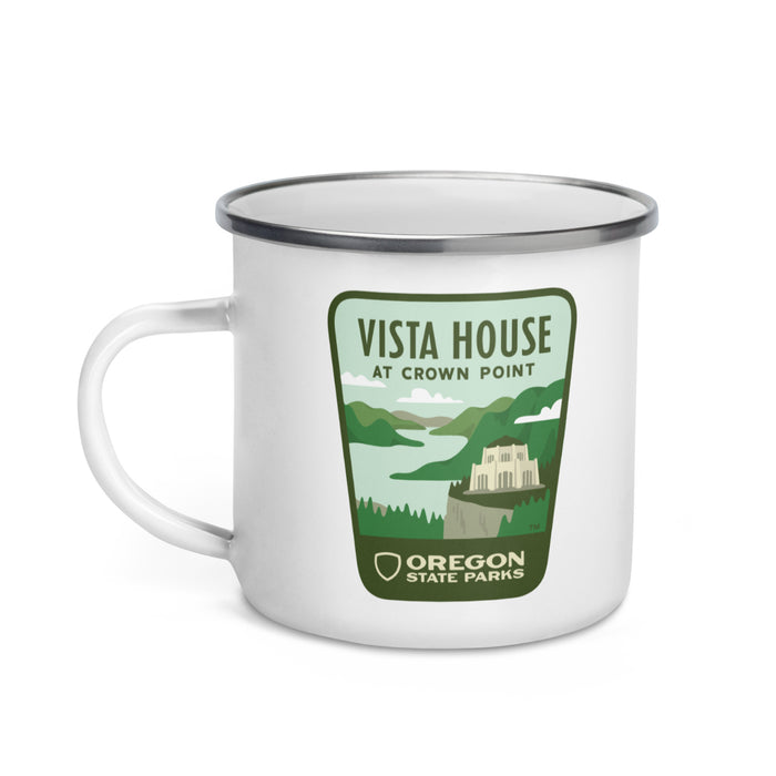 Vista House Enamel Mug, 12oz