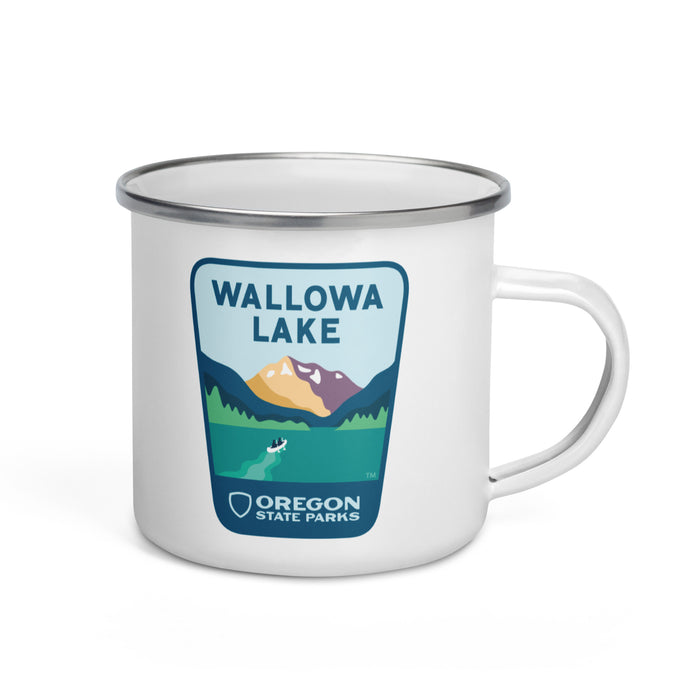 Wallowa Lake Enamel Mug, 12oz