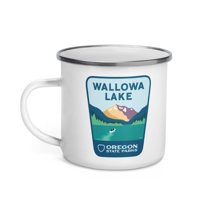 Wallowa Lake Enamel Mug, 12oz