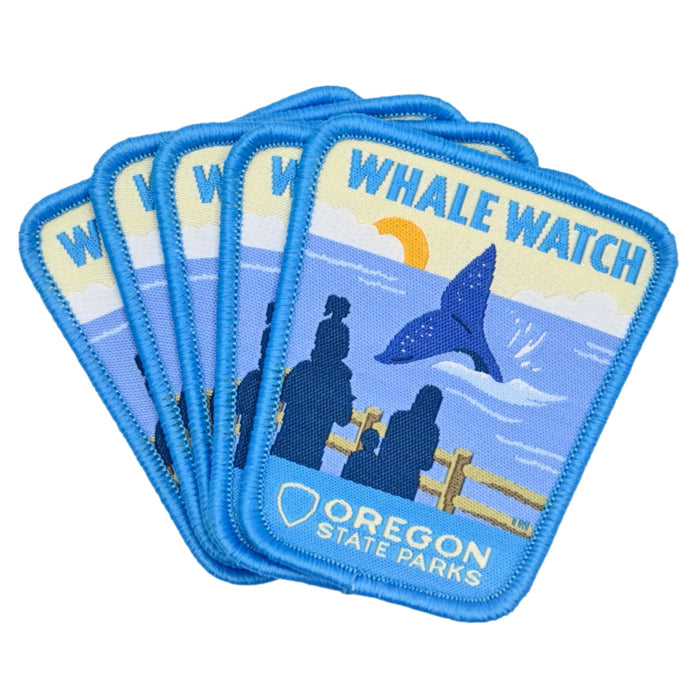 Whale Watch, 2.5" Iron-on Patch