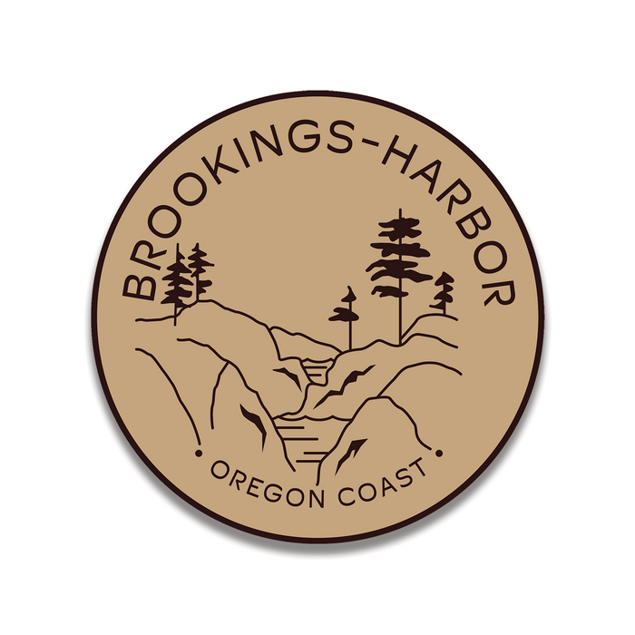 Brookings-Harbor 3.25" Sticker | Patchmarks Oregon State Parks