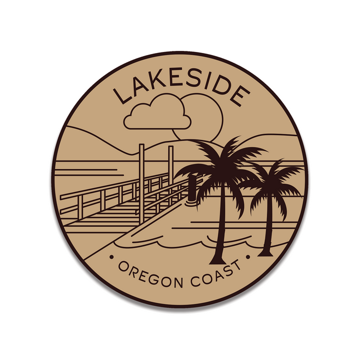 Lakeside 3.25" Sticker | Patchmarks Oregon State Parks