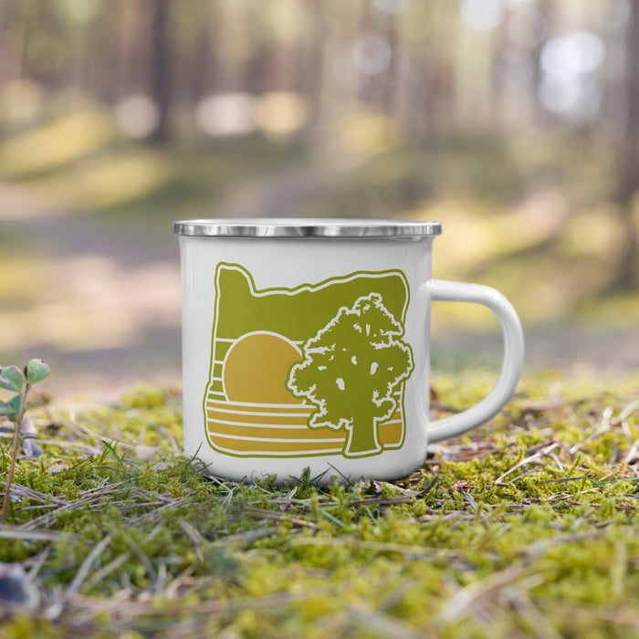 Oregon Elements Juniper, Enamel Mug, 12oz