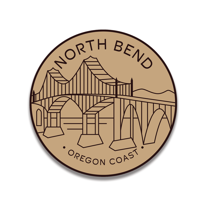 North Bend 3.25" Sticker | Patchmarks Oregon State Parks