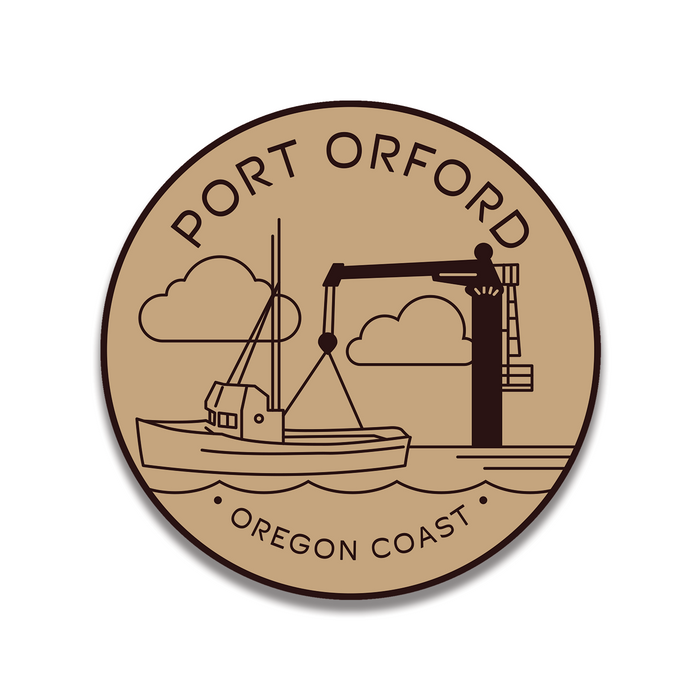Port Orford 3.25" Sticker | Patchmarks Oregon State Parks