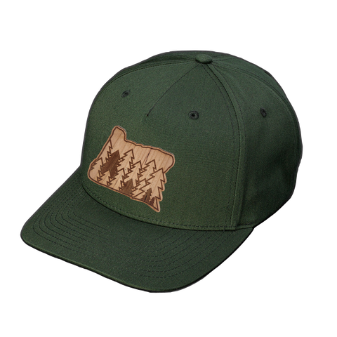 Evergreens - Wood Patch Snapback Hat
