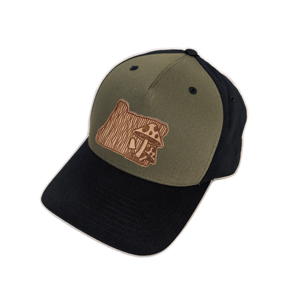 Mushroom - Wood Patch Snapback Hat
