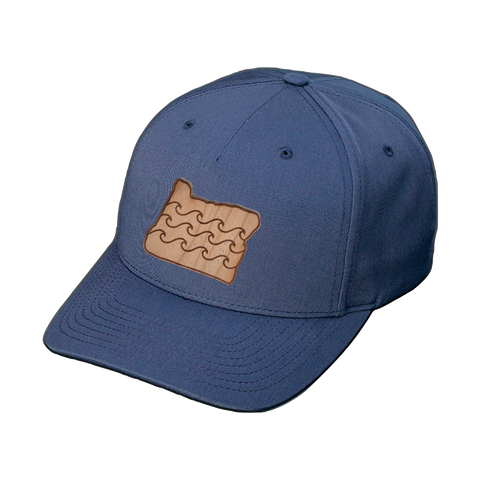 Water Ways - Wood Patch Snapback Hat