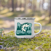 Oregon Elements Salmon, Enamel Mug, 12oz | Patchmarks Oregon State Parks