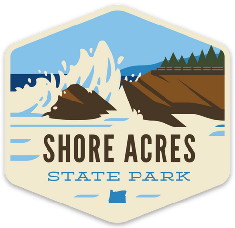 Shore Acres State Park - Waves Sticker