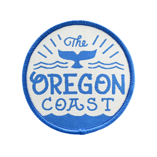 Oregon Coast Whale's Tail - Iron-on Patch | Patchmarks Oregon State Parks