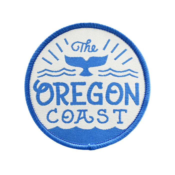 Oregon Coast Whale's Tail - Iron-on Patch | Patchmarks Oregon State Parks