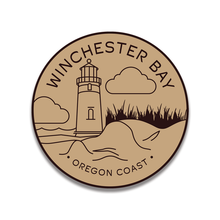 Winchester Bay 3.25" Sticker | Patchmarks Oregon State Parks
