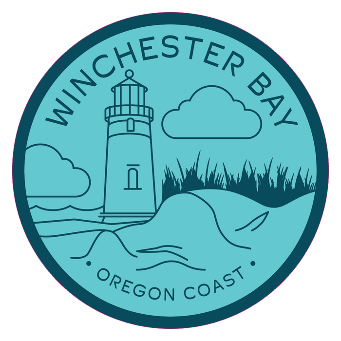 Winchester Bay 3.25" Sticker | Patchmarks Oregon State Parks