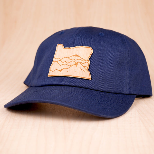 Mountains Wood Patch - Dad Hat