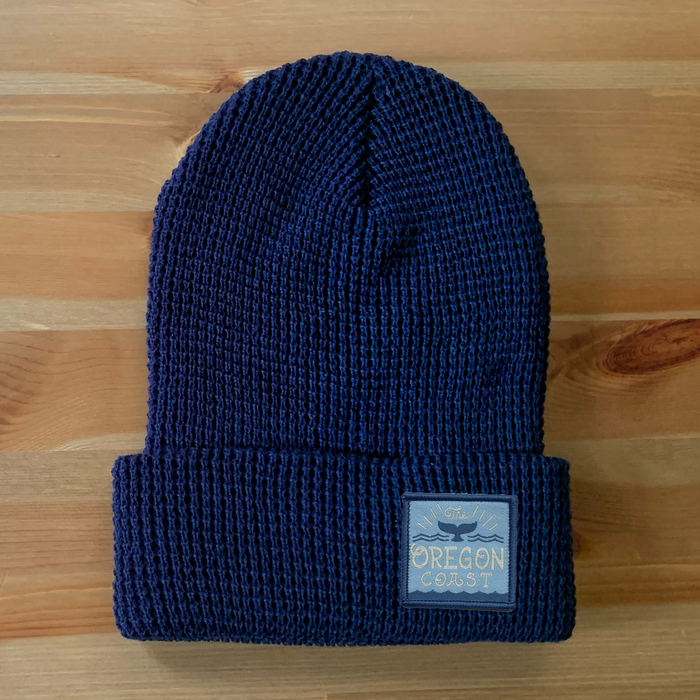 Oregon Coast Whale's Tail - Waffle Beanie