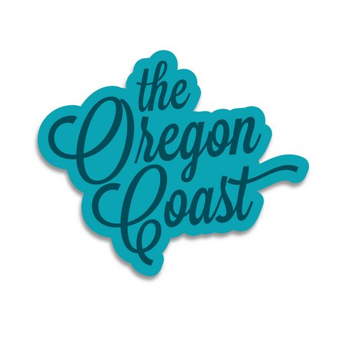 "The Oregon Coast" 4-inch Script Sticker (3 color options)