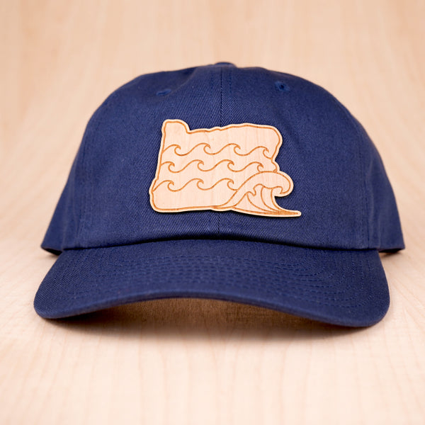 Waves Wood Patch - Dad Hat