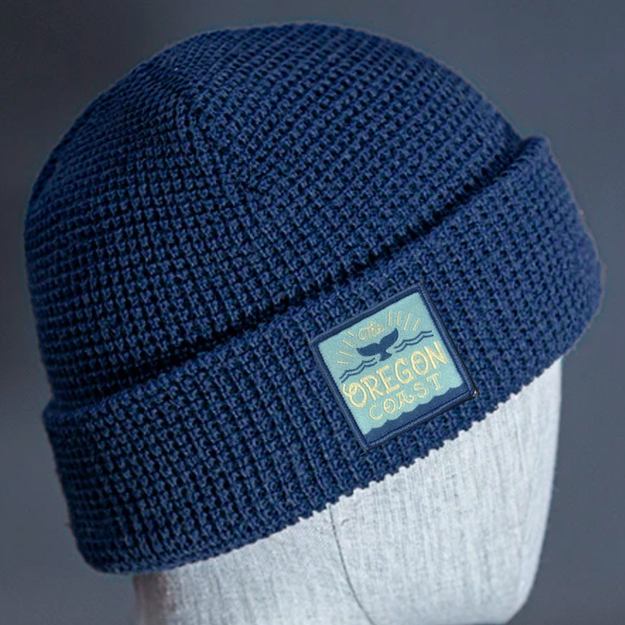 Oregon Coast Whale's Tail - Waffle Beanie